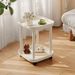 Floor-standing Double-layer Movable Trolley Wall-mounted With Wheels Small Narrow Bedroom Bedside Cabinet Storage Rack_maomaolike.com