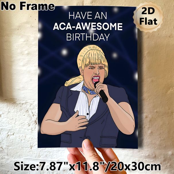 Birthday Themed Painting Poster, Vibrant Cartoon Singing Figure With Birthday Slogan Poster, Cheerful Festive Decor, Ideal For Birthday Parties And_maomaolike.com