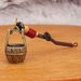 Brass Bucket Car Keychain Pendant Accessory Bag Unisex Gift Engraved With Fu Character Vintage Copper Small Item_maomaolike.com