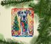 Great Dane Christmas Porcelain Ornament Christmas Tree Hanging Decorations For Home Christmas Holiday, Rectangle, Gift, Multicolor_maomaolike.com