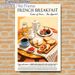 French Breakfast Painting Poster, Warm-toned Retro Style Gourmet Breakfast Spread Poster, Cozy Culinary-themed Decor, Ideal For Kitchen And Dining_maomaolike.com