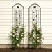 2 Pack Metal Garden Trellis 86.7 X 19.7 Rustproof Trellis For Climbing Plants Outdoor Flower Support Black_maomaolike.com