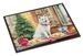 Japanese Spitz Christmas Cookies Doormat Front Door Mat Indoor Outdoor Rugs For Entryway, Non Slip Washable Low Pile, 24H X 36W_maomaolike.com