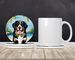 Bernese Mountain Dog Luau Large Sandstone Coasters Pack Of 4 Absorbent Round Coasters Decor Gifts For Men Or Women, 4 In, Multicolor_maomaolike.com