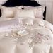 1 French Style High-End Retro Summer Tencel Floral Four-Piece Set Cool Quilt Cover Bed Sheet Naked Sleep Silky Bedding_maomaolike.com