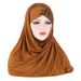 Unisex Milk silk forehead glitter with milk silk scarf hat hat_maomaolike.com
