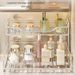 2-Layer Kitchen Storage Countertop Desktop Spice Two-Tier Iron Art Organizer Small Window Sill Mini Draining Rack_maomaolike.com