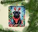 Black Pug Christmas Reindeer Porcelain Ornament Christmas Tree Hanging Decorations For Home Christmas Holiday, Rectangle, Gift, Multicolor_maomaolike.com