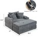 sofa With 2 Toss Pillows And A Ottoman ,Comfy Sofa- Deep Seat Couch For Living Room_maomaolike.com