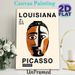 Picasso Cubist Face Painting Poster, Bold Abstract Geometric Portrait Poster, Artistic Gallery-style Decor Suitable For Living Room, Art Studio_maomaolike.com