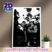 Muscular Tattooed Men Painting Poster, Monochrome Bold Portrait Poster, Edgy Dynamic Design Brings Striking Vibe, Ideal For Gym, Living Room Wall_maomaolike.com