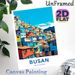 Busan Themed Painting Poster, Vibrant Flat-style Hillside Town Poster, Colorful Clustered Houses With Bright Blue Sky, Travel-inspired Wall Decor For_maomaolike.com