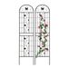 2 Pack Metal Garden Trellis 86.7" X 19.7" Rustproof Trellis For Climbing Plants Outdoor Flower Support Black_maomaolike.com