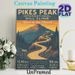 Pikes Peak International Hill Climb Painting Poster, Vintage Retro Mountain Race Track Scene Poster, Racing-themed Wall Decor Ideal For Garage, Living_maomaolike.com