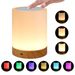 Home Furniture New LED Colorful Creative Wood Grain Charging Night Gift Bedside Table Lamp Touch Pat Atmosphere Light_maomaolike.com