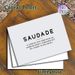 Saudade Definition Painting Poster, Minimalist Typographic Poster, Thought-provoking Word Art Ideal For Living Room, Bedroom And Study_maomaolike.com
