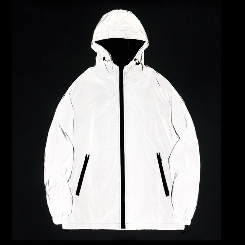 Women's Clothing new couple reflective jacket student men and women solid color class uniform wholesale winter luminous assault windbreaker_maomaolike.com