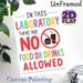 Lab No Food Or Drinks Themed Painting Poster, Vibrant Colorful Typographic & Warning Symbol Poster, Clear Rule Reminder Suitable For Laboratory_maomaolike.com