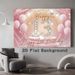 Glitter Pink 13th Birthday Party Banner - 2D Flat Polyester Backdrop With Diamond Design, Wall Hanging Photo Props, Party Decor_maomaolike.com