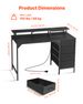 47" Computer Desk With LED Lights & Power Outlets, Gaming Table With 4 Large Drawers, Office Desk With Monitor Stand, Study Work Home Office, Small Spaces, Black_maomaolike.com