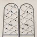 2 Pack Metal Garden Trellis 86.7" X 19.7" Rustproof Trellis For Climbing Plants Outdoor Flower Support Bird Deco Black_maomaolike.com