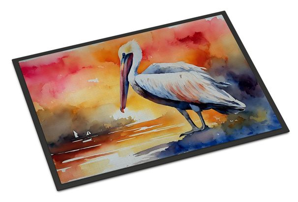 Pelican Doormat Front Door Mat Indoor Outdoor Rugs For Entryway, Non Slip Washable Low Pile, 24H X 36W_maomaolike.com