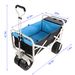 Folding Wagon Garden Shopping Beach Cart (white)_maomaolike.com