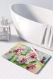 Orchids In Watercolor Memory Foam Kitchen Mat Machine Washable Anti-Fatigue Mat Cushion Comfort Bath Mat Or Kitchen Rug_maomaolike.com