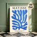 Matisse-style Abstract Botanical Painting Poster, Vibrant Blue Minimalist Cut-out Poster, Stylish Artistic Decor Ideal For Living Room, Bedroom And_maomaolike.com