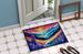 Annual Larkspur In Color Doormat Front Door Mat Indoor Outdoor Rugs For Entryway, Non Slip Washable Low Pile, 24H X 36W_maomaolike.com