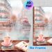 Cozy Window Coffee & Misty Urban Street Painting Poster, Soft Watercolor-style Poster, Warm Tranquil Scene With Coffee Cup And Books, Ideal For Living_maomaolike.com