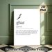 Ghar Definition Painting Poster, Minimalist Black & White Typographic Poster, Warm Home-concept Art Ideal For Living Room, Bedroom Wall Decor_maomaolike.com