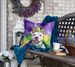 Pit Bull Terrier King Of Mardi Gras Throw Pillow Machine Washable, Indoor Outdoor Decorative Pillow For Couch, Bed Or Patio, 18Hx18W_maomaolike.com