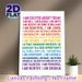 Positive Affirmations Painting Poster, Vibrant Colorful Typography Poster, Inspirational Self-affirmation Statements To Boost Daily Positivity_maomaolike.com