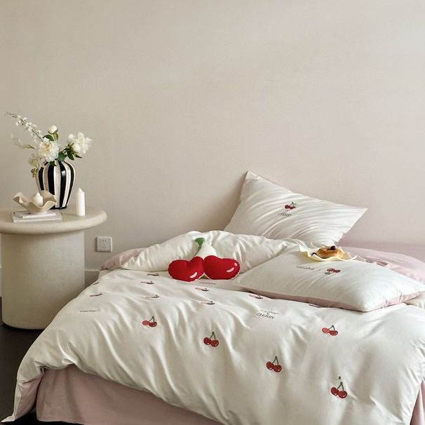 100s Full Brushed Four-Piece Set Cute Pure Cotton Duvet Cover Thickened For Autumn And Winter Children's Bedding Fresh_maomaolike.com