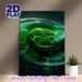 Green Snake Painting Poster, Vivid Realistic Close-up Reptile Poster, Detailed Textured Scale Design, Suitable For Home Office, Living Room Decor_maomaolike.com