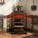 LED TV Stand, Entertainment Center With Storage Shelves And Steel Frame_maomaolike.com