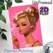 Glamorous Fashion Doll Painting Poster, Vibrant Pink-toned Sleek Updo Doll Poster, Bold Artistic Decor Ideal For Bedroom, Living Room_maomaolike.com