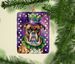 Boxer King Of Mardi Gras Porcelain Ornament Christmas Tree Hanging Decorations For Home Christmas Holiday, Rectangle, Gift, Multicolor_maomaolike.com