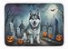 Alaskan Malamute Spooky Halloween Memory Foam Kitchen Mat Machine Washable Anti-Fatigue Mat Cushion Comfort Bath Mat Or Kitchen Rug_maomaolike.com