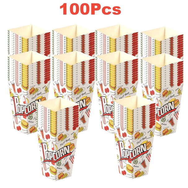 100 Pcs Popcorn Boxes 3 New Styles Popcorn Containers For Movie Party Orange Yellow White Paper Boxes Snack Chips Boxes For Puffed Rice Machine Theater Night Carnival Circus Party Supply_maomaolike.com