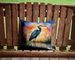 Blue Heron Setting Sun Throw Pillow Machine Washable, Indoor Outdoor Decorative Pillow For Couch, Bed Or Patio, 14Hx14W_maomaolike.com