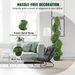 VEVOR 2 Pcs. Artificial Boxwood Tower Topiary Spiral Artificial Plant 122cm High Decorative Plant Green Plastic PE Iron Topiary Plants Incl. 10 Pcs. Replacement Leaves_maomaolike.com