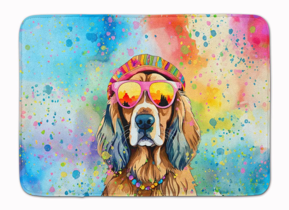 Cocker Spaniel Hippie Dawg Memory Foam Kitchen Mat Machine Washable Anti-Fatigue Mat Cushion Comfort Bath Mat Or Kitchen Rug_maomaolike.com