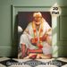 Sai Baba Devotional Painting Poster, Warm-toned Sacred Portrait Poster, Calming Spiritual Decor For Home Prayer Rooms And Meditation Spaces_maomaolike.com