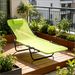 Folding Chaise Lounge Chair, Pool Sun Tanning Chair, Outdoor Lounge Chair With Reclining Back, Breathable Mesh Seat, Headrest_maomaolike.com