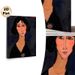 Bob-haired Woman Portrait Painting Poster, Expressionist Style Soft-toned Portrait With Rose Detail Poster, Timeless Artistic Decor Ideal For Living_maomaolike.com