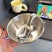 Oatmeal Salad Super Cute Double-Eared + Casserole Spoon Korean Style Wine Stainless Steel Snack Rice Bowl_maomaolike.com
