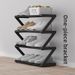 Z-Shaped Simple Home/Dormitory Multi-Tier Compact Shoe Rack Dust-Proof Shoe Storage Space Shoe Cabinet_maomaolike.com