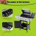Propane Grill 3 Burner Barbecue Grill Stainless Steel Gas Grill With Side Burner, 37,000 BTU Outdoor Cooking, Patio, Garden Barbecue Grill, Black And Silver_maomaolike.com